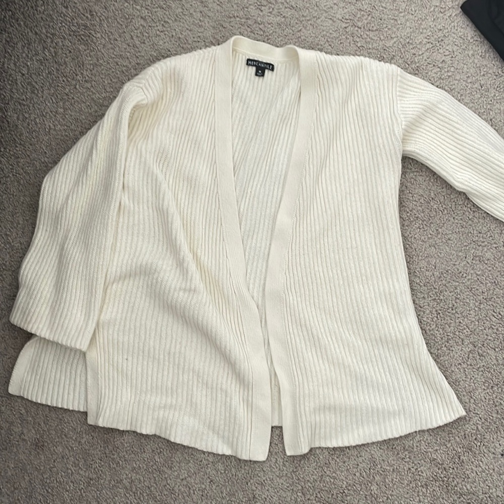 JCREW offwhite cardigan